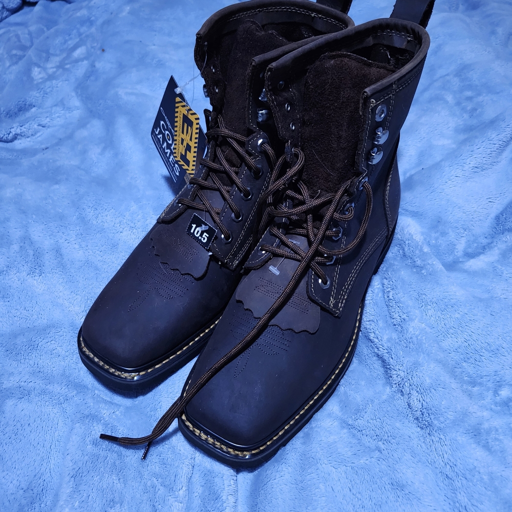 Men's Dark Brown Leather Boots